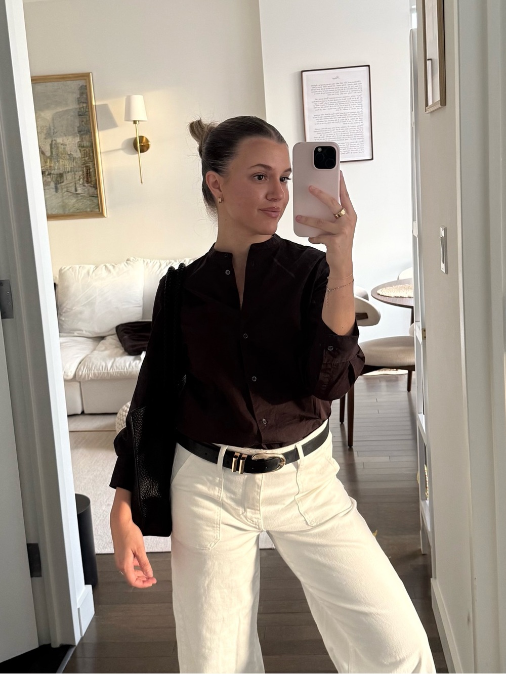 Aspesi Dark Brown Cotton Button Up